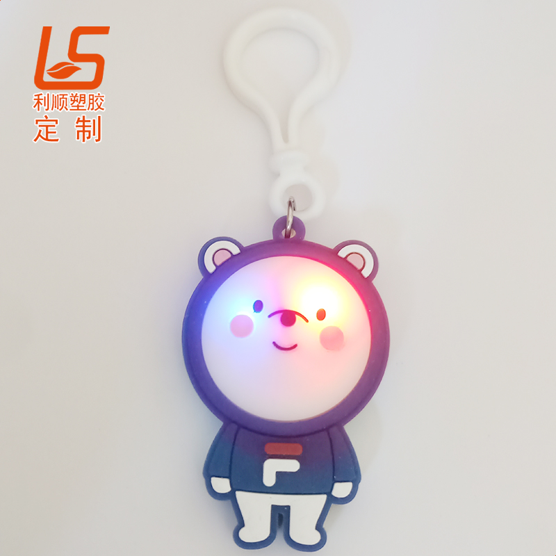 硅膠公仔LED閃光背包警示燈