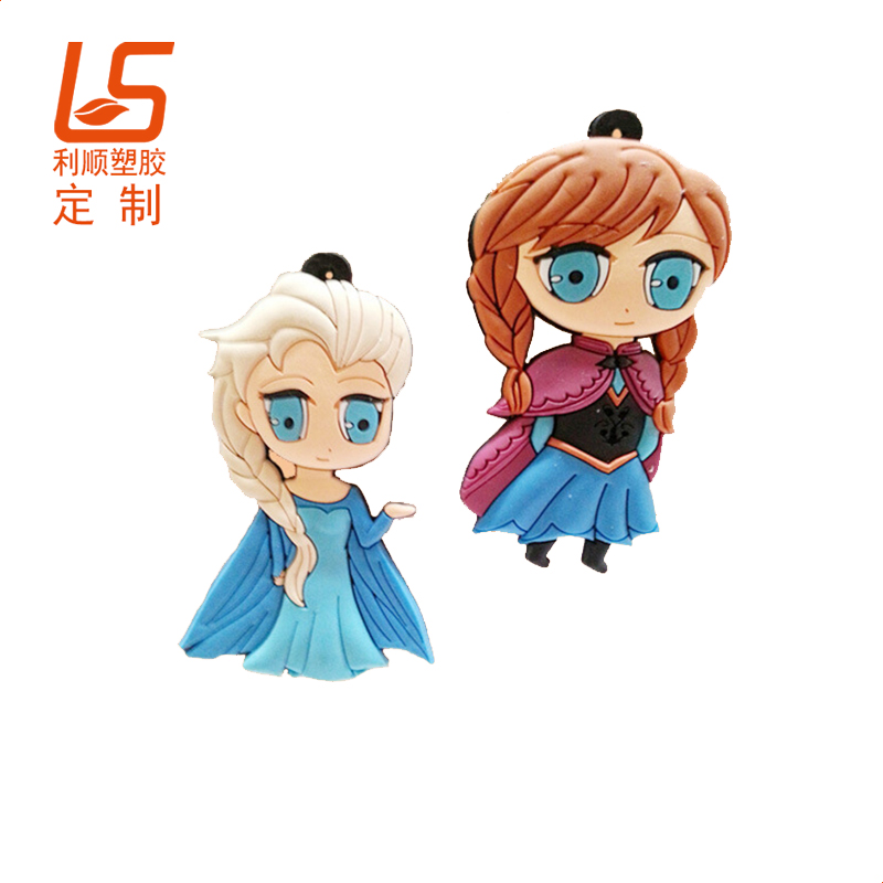 pvc軟膠剪紙鑰匙扣_卡通滴膠鑰匙扣