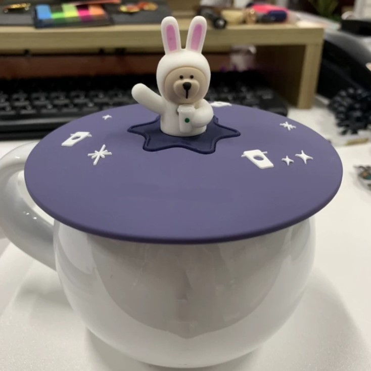 卡通立體公仔硅膠杯蓋